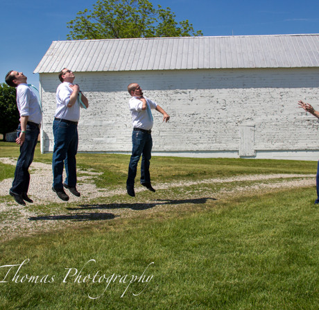 wedding photography groomsmen darth vadar choke