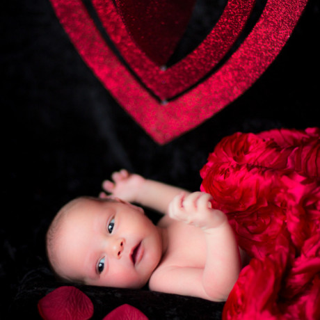 photo newborn baby valentines day